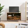 vidaXL TV Cabinet Smoked Oak Engineered Wood TV Cabinet Rectangular