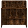 vidaXL Reception Desk Smoked oak Engineered wood 39.4x19.7x40.7 in