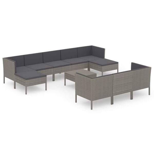vidaXL Garden Lounge Set Grey, Anthracite