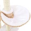 vidaXL Cat Tree Natural Seagrass, Soft plush, Sisal rope Large Cat Tree