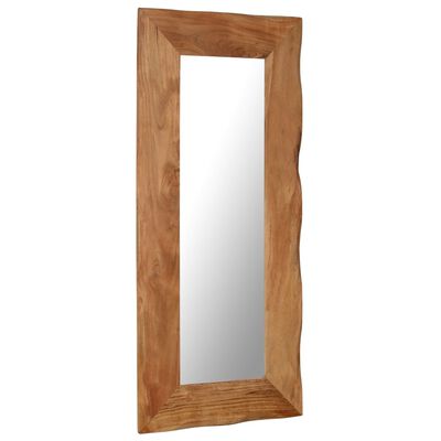 vidaXL Cosmetic Mirror 19.7"x43.3" Solid Acacia Wood