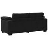 vidaXL Loveseat Sofa Black Velvet, Polyester, Plywood, Steel 2-Seater