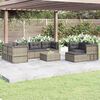 vidaXL Garden Lounge Set Gray PE rattan, powder-coated steel Modular