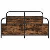 vidaXL Bed Frame Smoked oak Steel, engineered wood Double Bed Frame