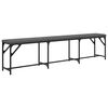 vidaXL Dining Bench Dark Grey Steel, 100% polyester fabric Large Durable