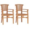 vidaXL Garden Dining Set Natural Teak Solid Teak Wood Medium Ergonomic