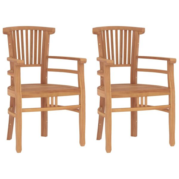 vidaXL Garden Dining Set Natural Teak Solid Teak Wood Medium Ergonomic