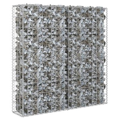 vidaXL Gabion Wall with Covers Galvanized Steel 31.5"x7.87"x39.4"
