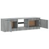 vidaXL TV Stand with LED Lights Gray Sonoma 47.2"x11.8"x14.2"