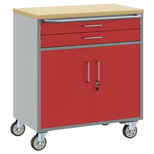 vidaXL Work Cabinet with Drawer 2 pcs Black and Grey 100 x 55 x 85 cm