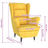 vidaXL Armchair Mustard Yellow Velvet (100% polyester), plywood Standard