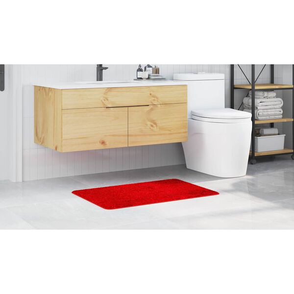 vidaXL Anti-slip Bath Mat Red 23.6" x 35.4" PP
