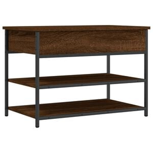 vidaXL Shoe Bench Brown Oak Engineered Wood Small Entryway Bench