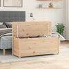 vidaXL Bench Natural Pine Solid Pine Wood Medium Storage Bench
