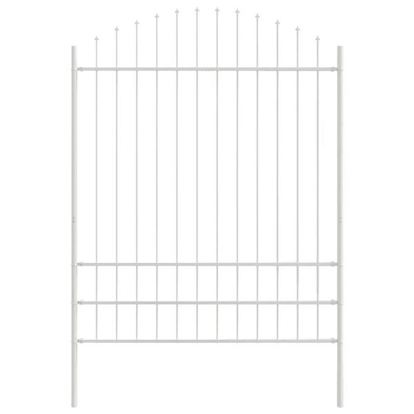 vidaXL Garden Fence 5 pcs White 66.93 x 88.58 in Powder-Coated Steel