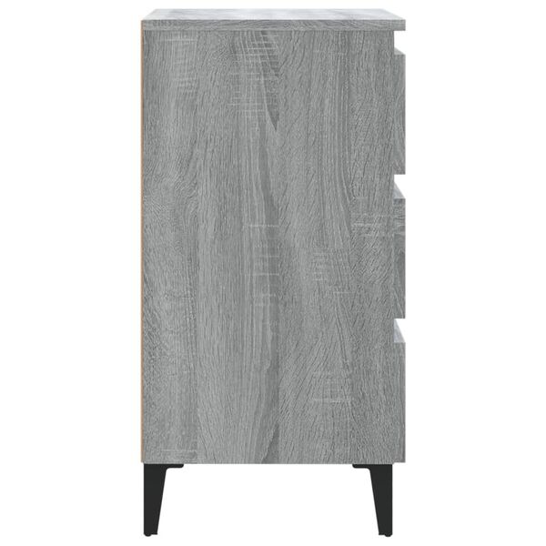 vidaXL Bed Cabinet Grey Sonoma Engineered wood 15.7x13.8x27.2 in