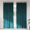 vidaXL Blackout Curtains 2 pcs Dark Green 55.12 x 102.36 in Velvet