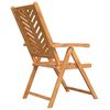 vidaXL Reclining Garden Chair Set of 3 Natural wood Solid acacia wood