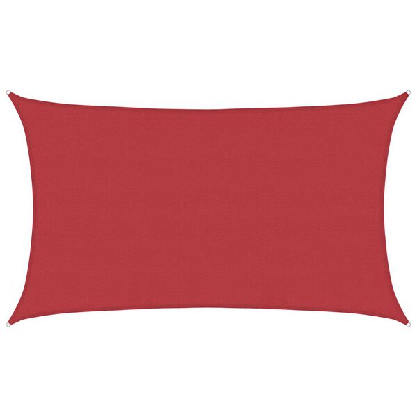 vidaXL Sunshade Sail 1.75 oz/ft² Red 16.4x26.2' HDPE