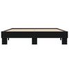 vidaXL Bed Frame Black Engineered Wood and Metal 59.1 x 78.7 in Durable