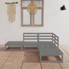 vidaXL Garden Lounge Set Grey Solid pine wood Medium Modular