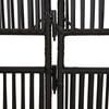 vidaXL Room Divider 3 Panels Black Poly Rattan