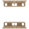vidaXL TV Cabinet Set of 4 Sonoma Oak Engineered wood Medium