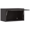 vidaXL Wall Cabinet for Garage with Gas-lift Door Black