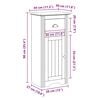vidaXL Bathroom Cabinet Gray Solid pine wood, Engineered wood, Metal