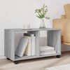vidaXL Rolling cabinet Grey Sonoma Engineered wood Compact