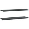 vidaXL Wall Shelf Black Stainless Steel 39.4 in x 11.8 in x 1.2 in