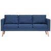 vidaXL Sofa Blue Wooden frame and polyester fabric Medium