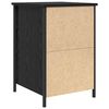 vidaXL Bedside Cabinet 2 pcs Black Oak 15.75 x 16.54 x 23.62 in