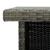 vidaXL Bar Table Gray PE rattan, steel Corner Bar Table Rectangular