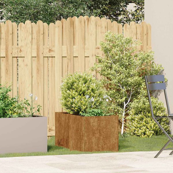 vidaXL Planter Rusty Weathering steel Large Decorative Inlays Planter