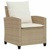 vidaXL Garden Sofa Set Beige PE Rattan, Powder-Coated Steel Standard