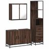 vidaXL Bathroom Furniture Set Brown Oak Engineered wood, Metal Large