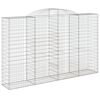 vidaXL Gabion Basket Set of 11 Silver Galvanized Iron Large Durable