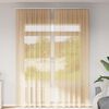 vidaXL Voile Curtains with Rod Pockets 2 pcs Sand