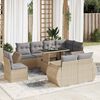 vidaXL Garden Sofa Set Beige and Light Grey