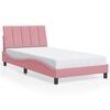 vidaXL Bed Frame Pink Velvet Twin Colorful Bed Frame Rectangular