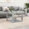 vidaXL Coffee Table Concrete Gray Engineered Wood Small Square Modern