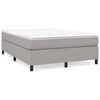 vidaXL Box Spring Bed with Mattress Light Gray 53.9"x74.8" Full Fabric