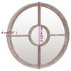 vidaXL Mirror Sand Iron Medium Decorative Inlays Mirror Round