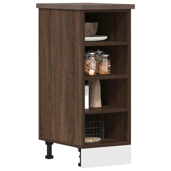vidaXL Bottom Cabinet Brown oak Engineered wood 30x44.5x81.5 cm