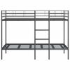 vidaXL Bunk Bed Black Steel, Mesh Fabric 39.4 x 74.8 in mattress size