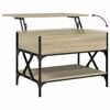 vidaXL Coffee Table Sonoma Oak 27.6"x19.7"x19.7" Engineered Wood and Metal