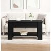 vidaXL Coffee Table Black oak 101 x 49 x 52 cm Engineered wood