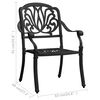 vidaXL Bistro Set Black Cast Aluminum Standard Durable Bistro Set