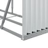 vidaXL Log Holder Silver 118.1"x17.7"x39.4" Galvanized Steel